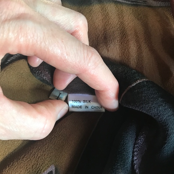 Elegant Sheer Silk Cardigan Kimono Hand Painted - Picture 3 of 3